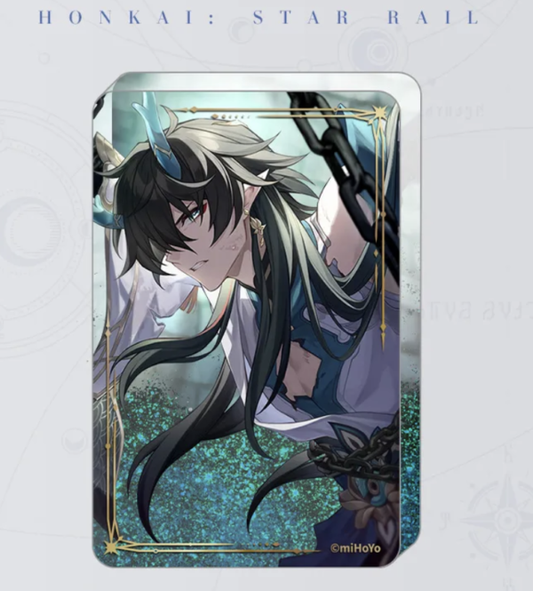 Glitter Acrylic Block - Honkai: Star Rail- Série Light Cone - Brighter Than the Sun - Dan Heng • Imbibitor Lunae