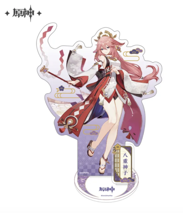 Figurine 2D Acrylique-Genshin Impact-Inazuma City Series - Yae Miko 12.6x16cm