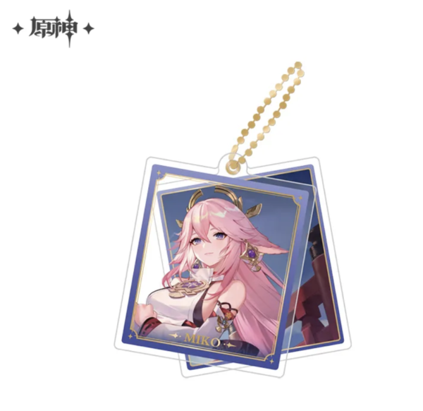 Double pendentif Acrylique-Genshin Impact-Série thématique-Yae Miko 54x67mm