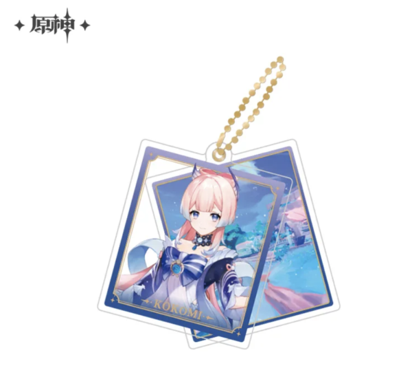 Double Pendentif Acrylique-Genshin Impact-Série thématique- Kokomi 54x67mm