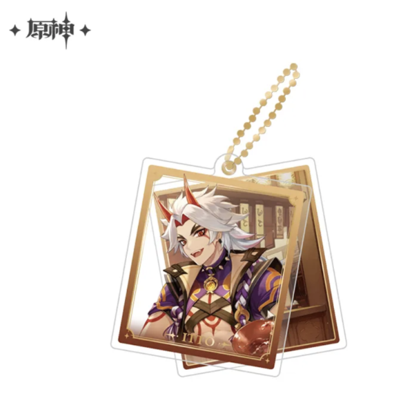 Double Pendentif en Acrylique-Genshin Impact-Themed Series - Arataki Itto 54x67mm