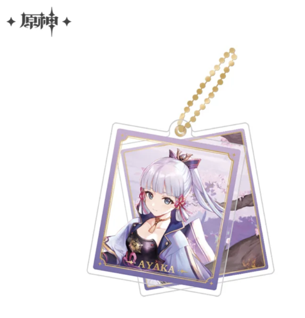 Double Pendentif en Acrylique-Genshin Impact-Themed Series  - Ayaka 54x67mm