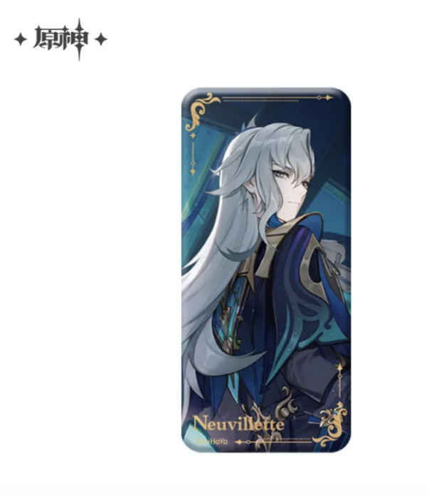 Badge rectangulaire en métal-Genshin Impact-Neuvillette 42x90mm