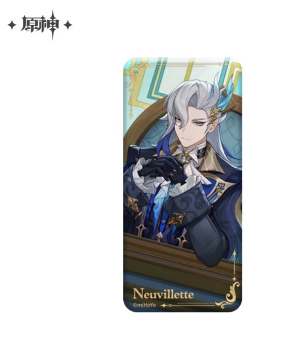 Badge rectangulaire en métal-Genshin Impact-Themed Series-Neuvillette 42x90mm
