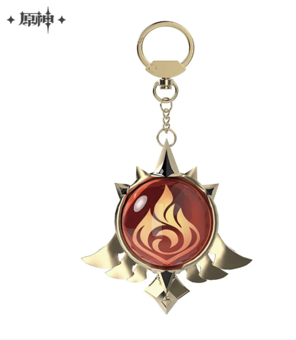 Pendentif Porte-clés lumineux vision-Série thématique -Mondstadt Pyro 80 x 77 mm